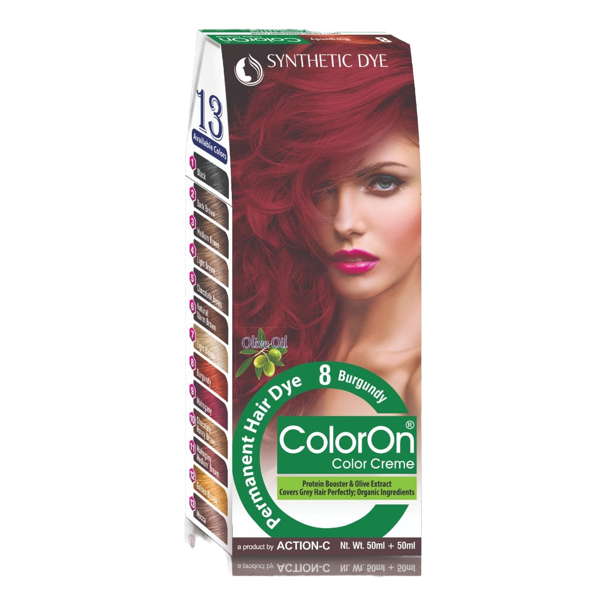 Coloron Permanent Hair Dye #8 (Burgundy) – 