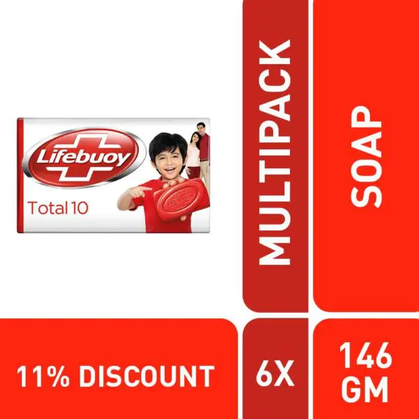 11% off on Pack of 6 Lifebuoy Total Soap 146gm