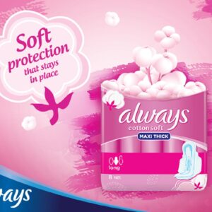 Always Softs Thicks Sanitary Pads, Single Pack