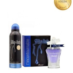 Rasasi Blue For Men Incontourable Perfume +Bodyspray