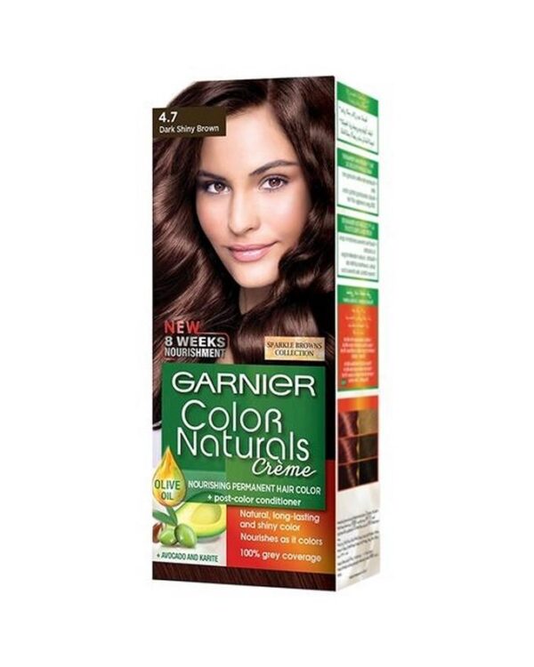 Garnier Hair Color Naturals Sparkle Dark Shiny Brown 4.7