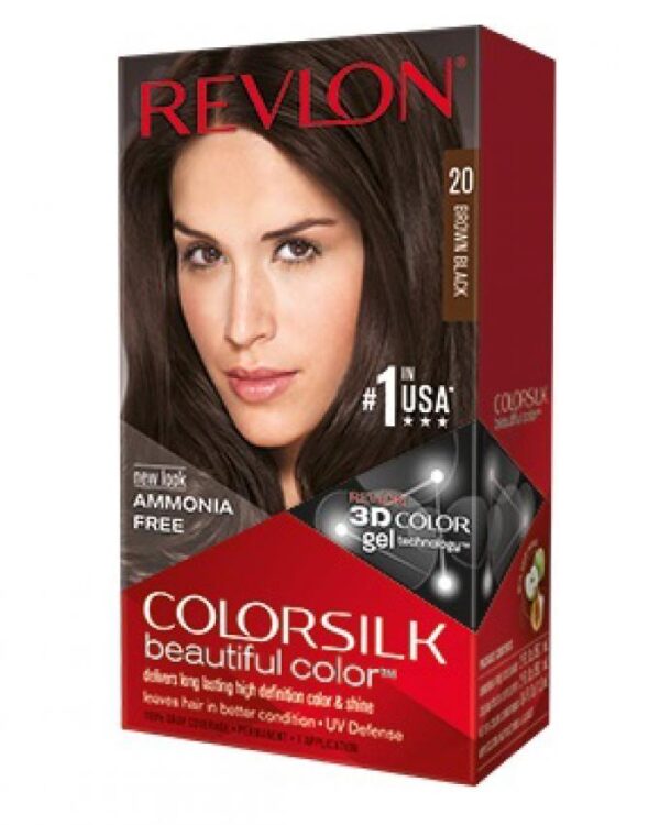 Revlon Colorsilk Hair Color (Brown Black # 20) 59.10Ml