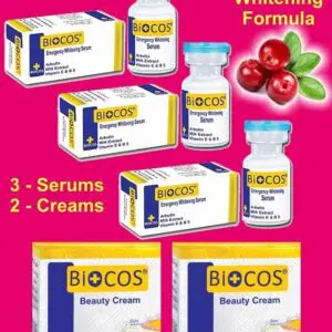 Combo 3 BioCos Whitening Serums 3ML X 3 With 2 BioCos Emergency