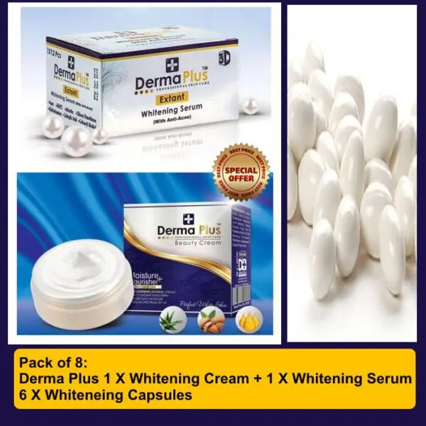 Combo Pack of 3 Derma Plus 1 X Whitening Cream + 1 X Whitening