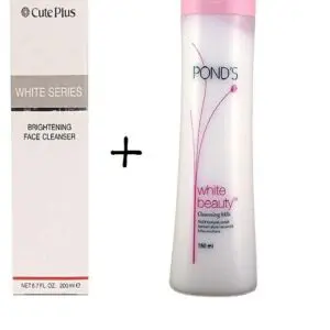 Cute Plus White Series Brightening Face Cleanser 200 ml & White Beauty