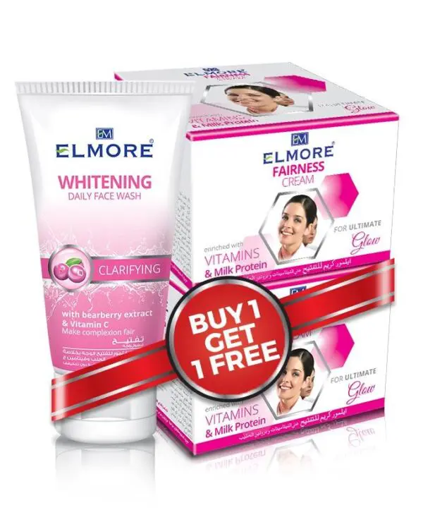 Elmore Fairness Cream (Jar) + FREE Whitening Face Wash