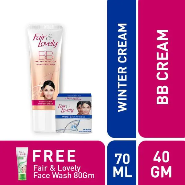 FREE Fair & Lovely face wash 80gm with a bundle of Fair & lovely BB