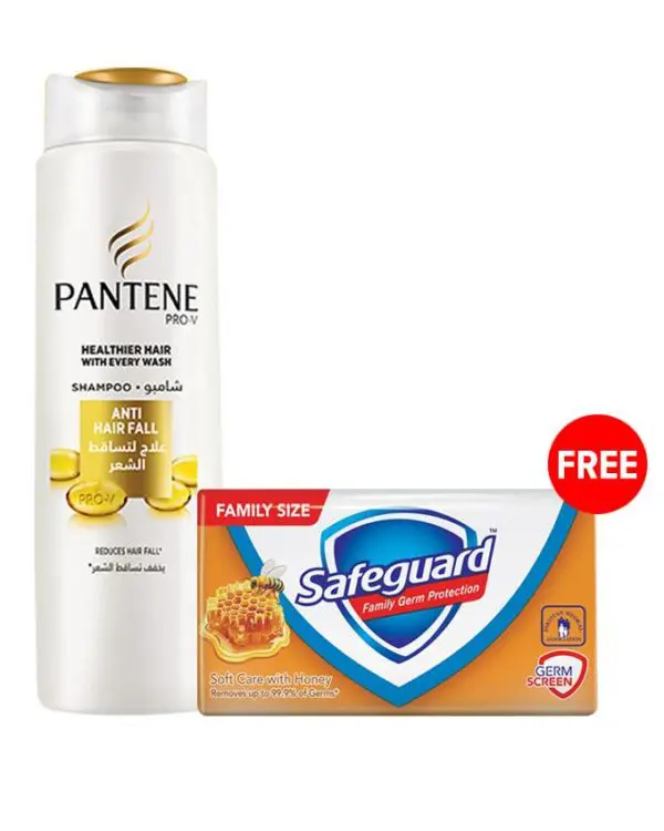FREE Safeguard 100g with Pantene Anti Hair Fall Shampoo 400ml
