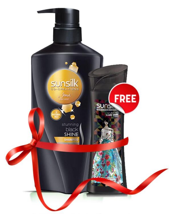 Sunsilk Free Blackshine PFDC Shampoo 200 ml with Shampoo 700 ml