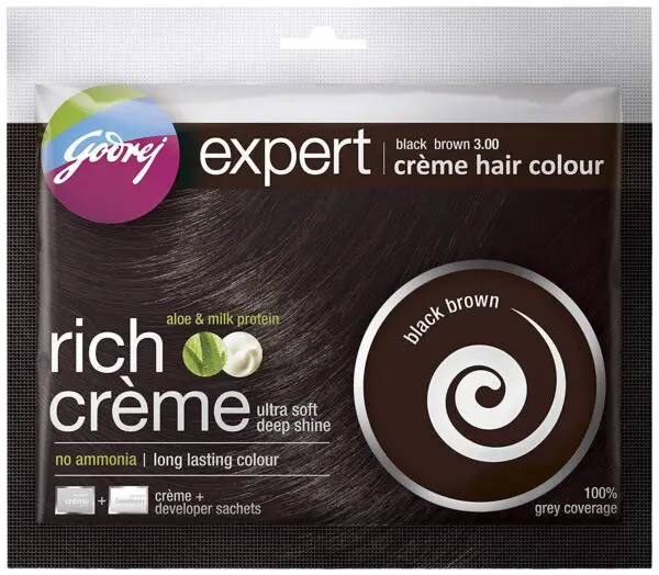 Godrej Black Brown 3.00 Creme Hair Colour (India)