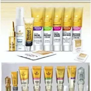 Golden Pearl Whitening Facial Kit - 9 PCS Complete Facial