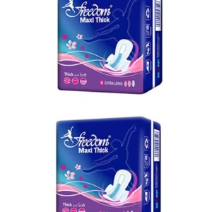 Freedom Maxi Thick Sanitary Napkin Extra Long 8 Pc - Pack of 2