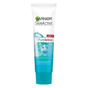 Garnier Pure Active 3In 1 Face Wash Scrub Mask - 100Ml
