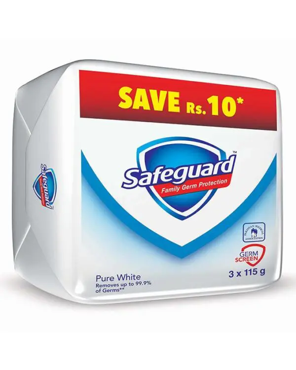 Safeguard Pure White Bar Soap 110gm (Pack of 3)