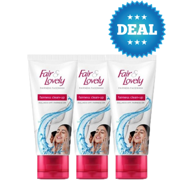 Pack of 3 Fair and Lovely Fairness Face Wash 50gm Special Deal