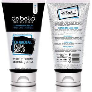 Debello Charcoal Facial Scrub (150ml)