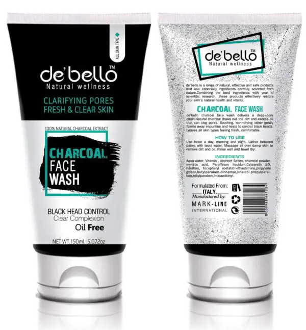 Debello Bright & Fair Charcoal Face Wash (150ml)