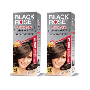 Black Rose Hair Color Safe #45 (Black) Combo Pack