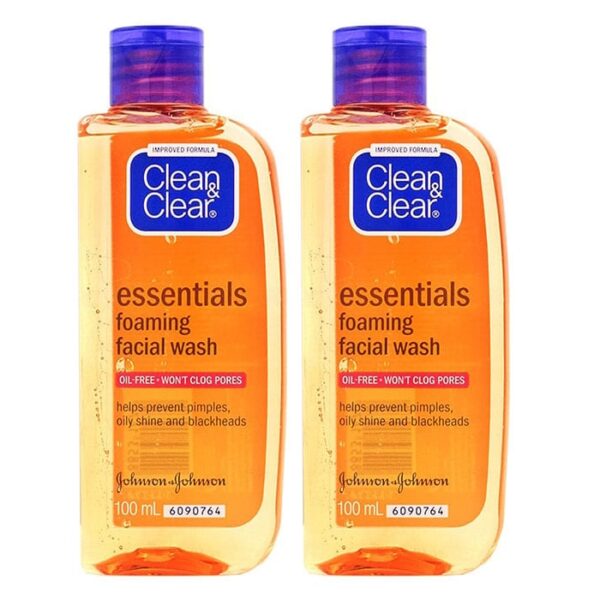 Pack of 2 Clean and Clear Essentials Foaming Face Wash (100ml)