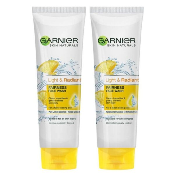 Pack of 2 Garnier Skin Naturals Light & Radiant Fairness Face Wash 50ml