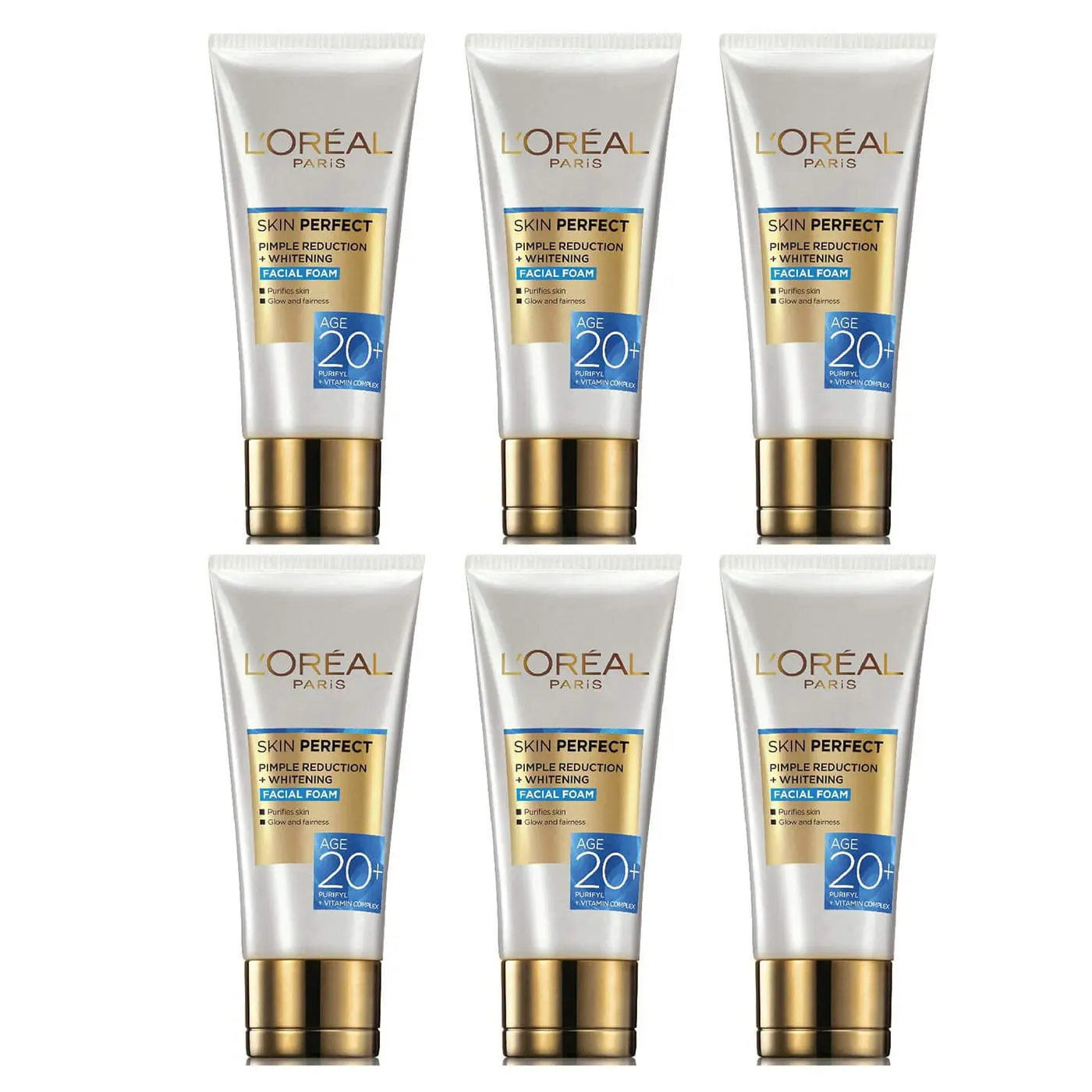 Pack of 6 Loreal Skin Perfect Age 20 Facial Foam 50g Trynow.pk