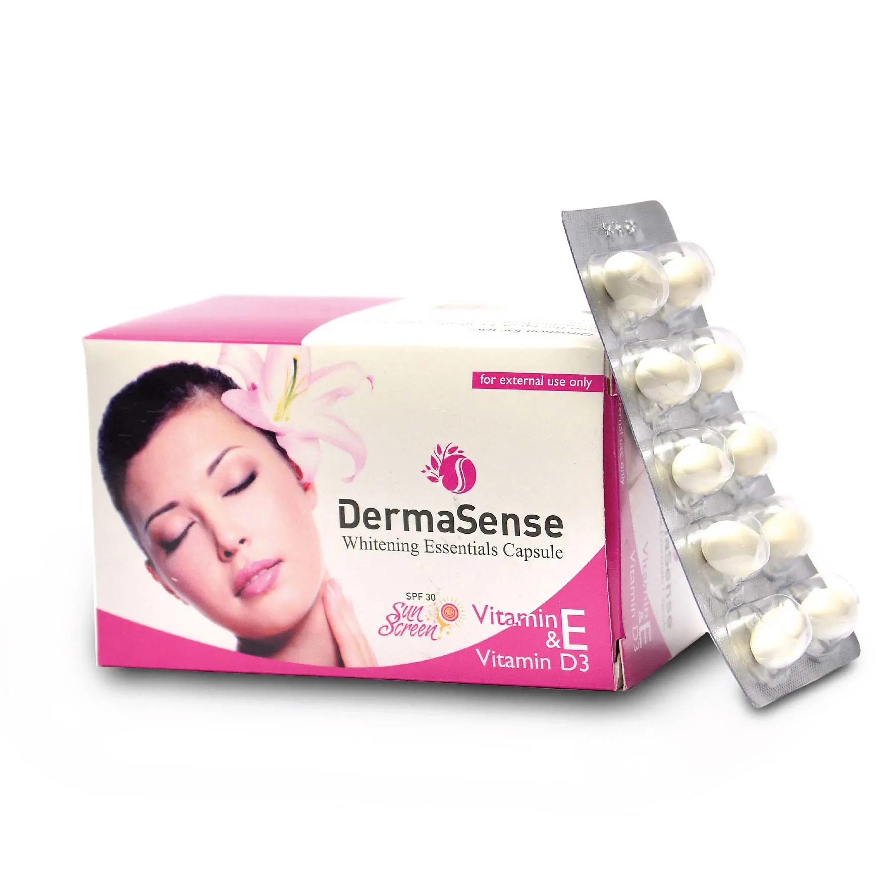 Derma Sense Whitening Essential Capsule 60Pcs Trynow.pk