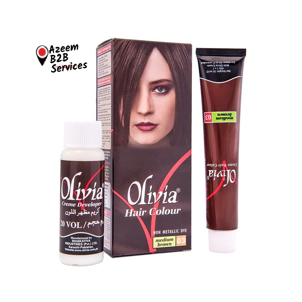Pack of 12 Olivia Hair Color 03-Medium Brown – 