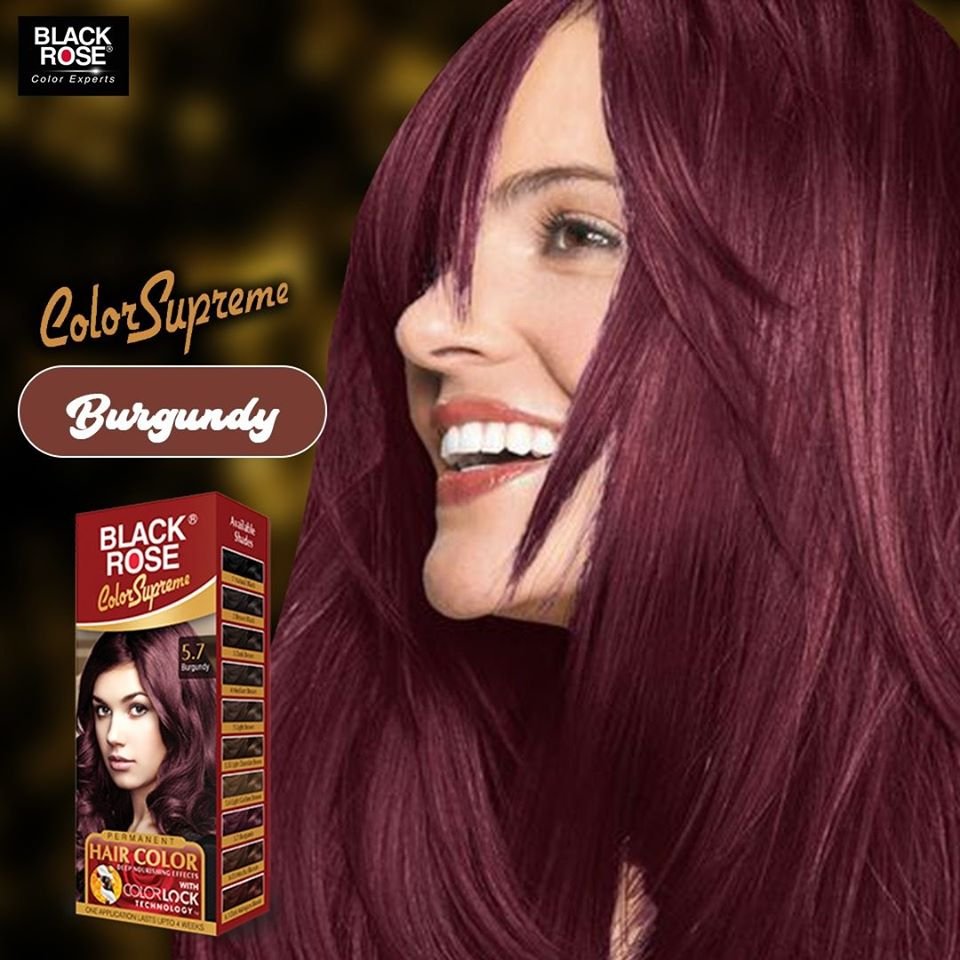 Black Rose Supreme Hair Color Burgundy – Trynow.pk
