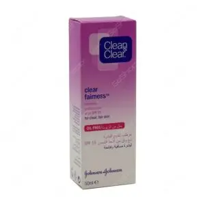Clean and Clear Fairness Moisturiser Cream 40-Ml With Spf15 Oil Free Rs450-min