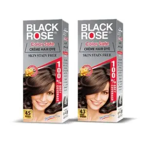 Combo of Black Rose Creme Hair Color Black & Dark Brown Rs250-min