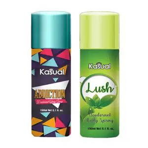 Combo of Kasual Addiction Lush Bodyspray 150ml Rs500-min