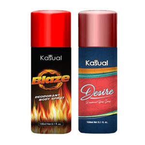 Combo of Kasual Blaze Desire Bodyspray 150ml Rs500-min