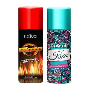 Combo of Kasual Blaze Keen Bodyspray 150ml Rs500-min