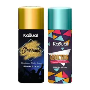 Combo of Kasual Charisma Addiction Bodyspray 150ml Rs500-min