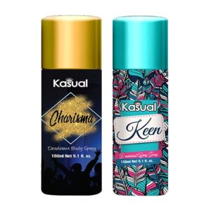 Combo of Kasual Charisma Keen Bodyspray 150ml Rs500-min