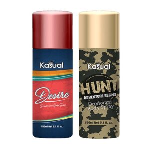 Combo of Kasual Desire Hunt Bodyspray 150ml Rs500-min