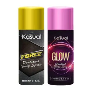 Combo of Kasual Force Glow Bodyspray 150ml Rs500-min