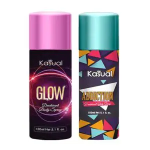 Combo of Kasual Glow Addiction Bodyspray 150ml Rs500-min