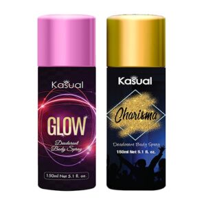 Combo of Kasual Glow Charisma Bodyspray 150ml Rs500-min