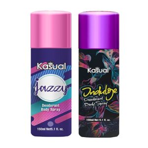 Combo of Kasual Jazzy Indulge Bodyspray 150ml Rs500-min