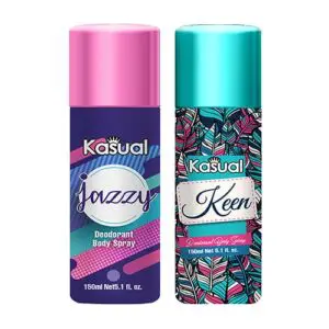 Combo of Kasual Jazzy Keen Bodyspray 150ml Rs500-min