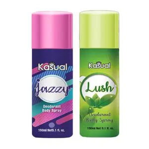 Combo of Kasual Jazzy Lush Bodyspray 150ml Rs500-min
