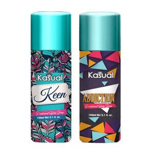 Combo of Kasual Keen, Addiction Bodyspray 150ml Rs500-min