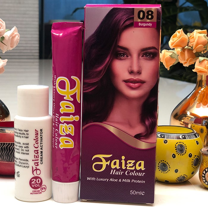 Faiza Hair Color Burgundy 08 50ml Buy in PAKISTAN– 
