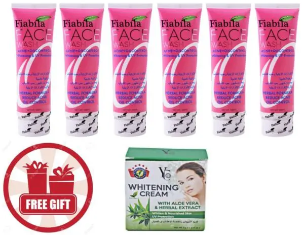 Fiabela Face Wash 6Pcs With 1 Gift of YC Acne Cream
