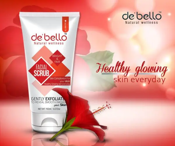 Debello Bright & Fair Facial Scrub (150ml)