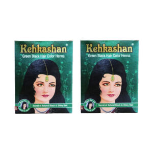 Kehkashan Green Black Hair Color Henna Pack of 2