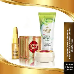 Golden Pearl Whitening Skin Serum & Beauty Cream & Herbal Face Wash