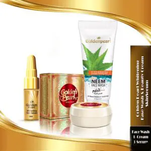 Golden Pearl Whitening Skin Serum & Beauty Cream & Neem Face Wash