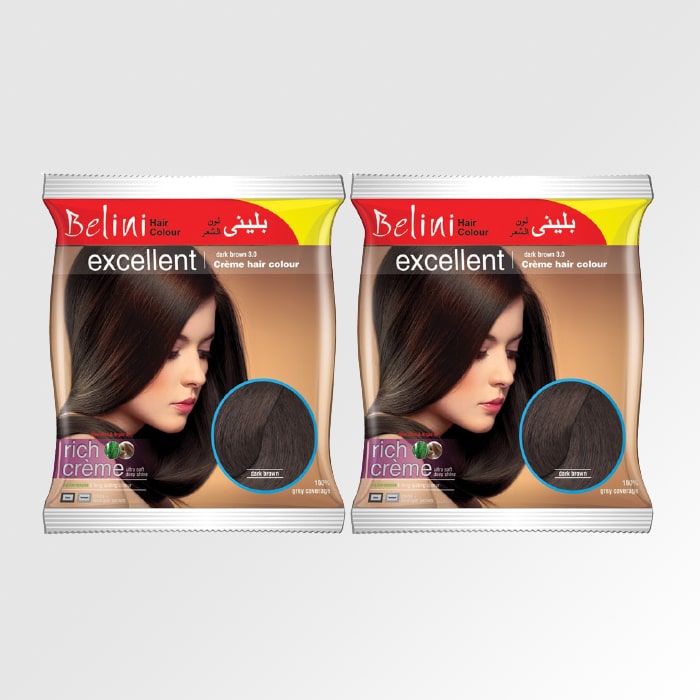 Belini Dark Brown Hair Color Sachet Combo Pack in Pakistan– 